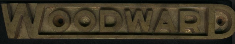 BRASS WOODWARD  NAME PLATE FOR GOVERNORS